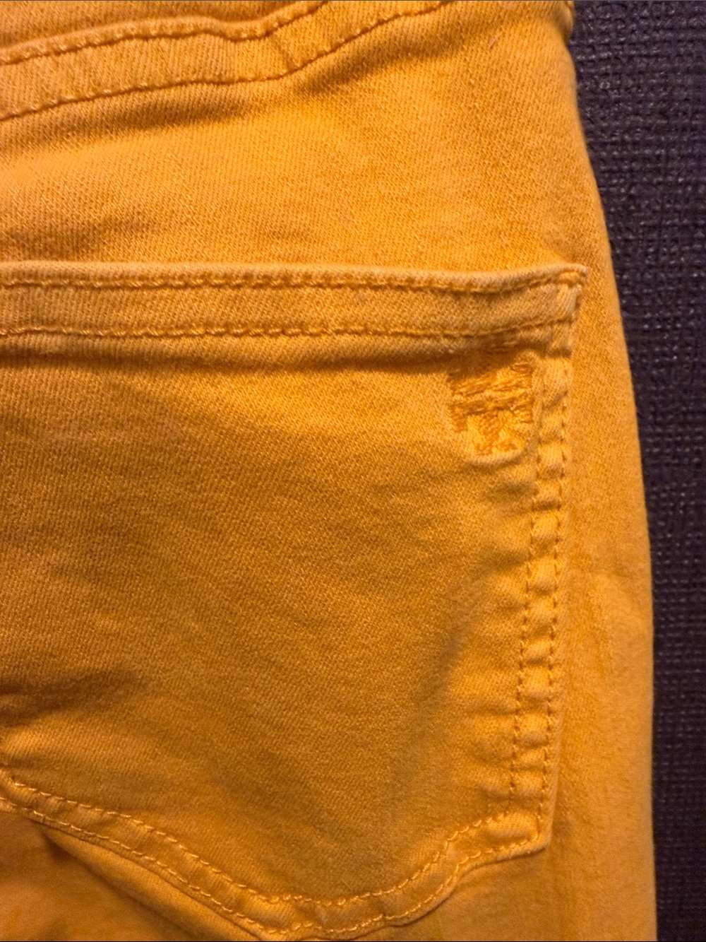 Tory Burch High-Rise Yellow Straight-Leg Jeans - Picture 7 of 10